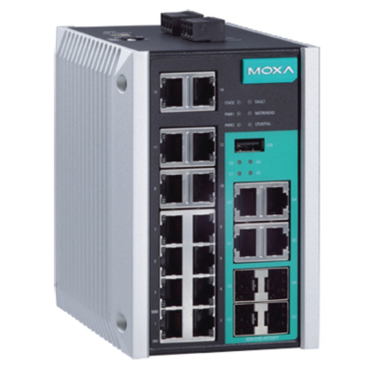 

Коммутатор управляемый MOXA EDS-518E-4GTXSFP 14x10/100BaseT(X) ports, and 4 combo 10/100/1000BaseT(X) or 100/1000BaseSFP ports, EDS-518E-4GTXSFP