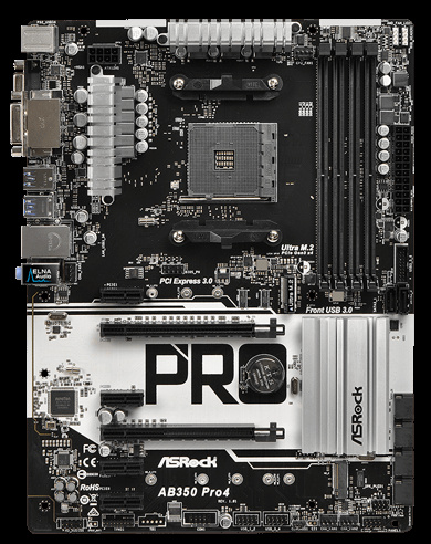 фото Материнская плата ATX ASRock AB350 Pro4