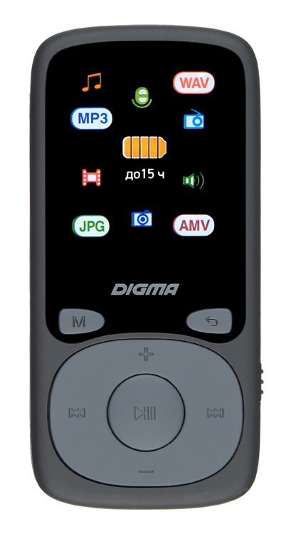 

Плеер Digma B4BK Hi-Fi Flash B4 8Gb черный/1.8"/FM/microSDHC, B4BK