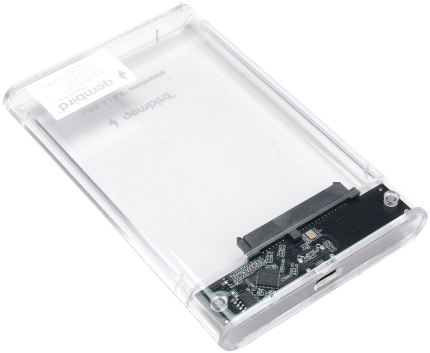 

Внешний корпус для HDD SATA 2.5” Gembird EE2-U3S-7 USB 3.0 Type-С, SATA III, пластик, прозрачный, EE2-U3S-7