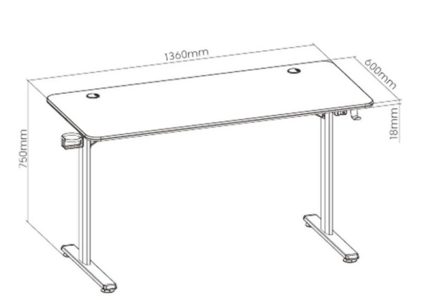 фото Стол компьютерный FoxGear FG-GIR-54B в Уфе