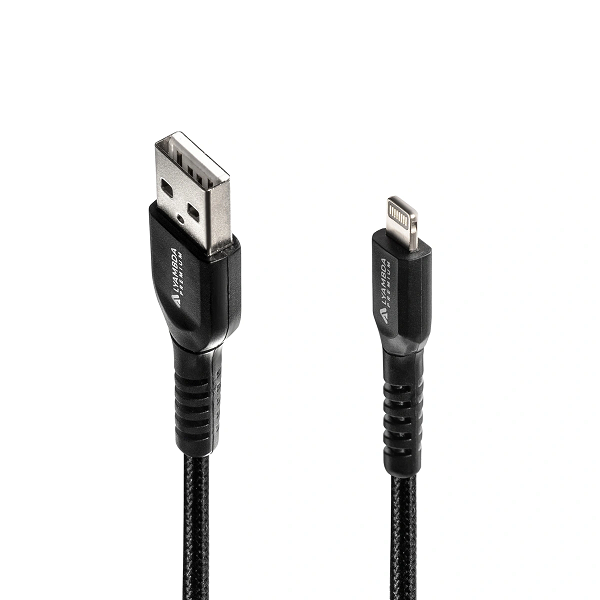

Кабель интерфейсный Lyambda LALm05-BK MFI, Type-A(m)/Lightning(m), 2,4A, 0,5м, чёрный, LALm05-BK