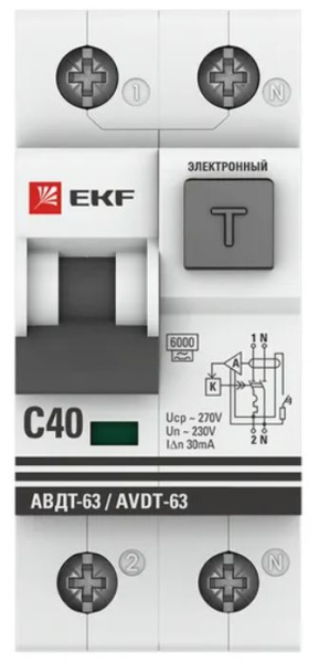 фото Автомат дифференциальный EKF DA63-40-30e-AC в Санкт-Петербургe