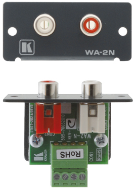 

Переходник Kramer WA-2N (W) 85-732199 2хRCA > клеммный блок, WA-2N (W)