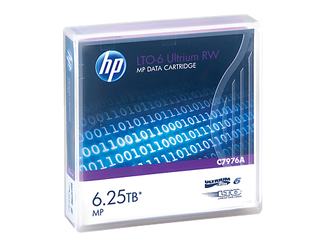 

Картридж HPE Ultrium LTO6 6,25TB (C7976A) data cartridge RW, Ultrium LTO6 6,25TB (C7976A)