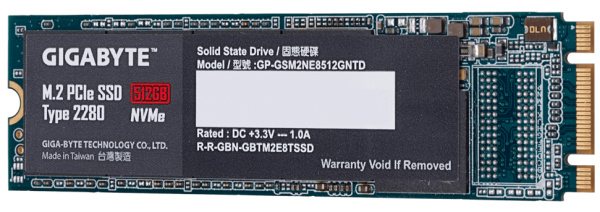 фото Накопитель SSD M.2 2280 GIGABYTE GP-GSM2NE8512GNTD