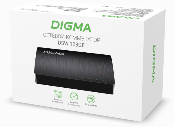 фото Коммутатор неуправляемый Digma DSW-108GE в Казани