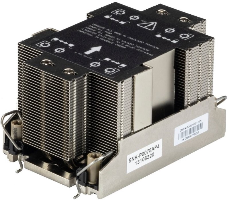 

Кулер Supermicro SNK-P0078AP4 2U Active CPU Heat Sink, For 3rd Generation Intel Xeon Scalable Processors, Socket LGA4189, SNK-P0078AP4