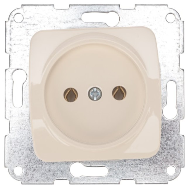 

Розетка KRANZ KR-78-0244 DEA 1-ая керамика б/з с/у 10А мех. бежевая, KR-78-0244