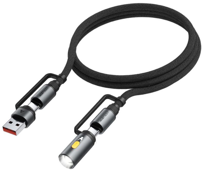 

Кабель ACEFAST J6 USB-A+ USB-C+ Cigarette Lighter с коннектором в прикуриватель. Цвет: черный, J6