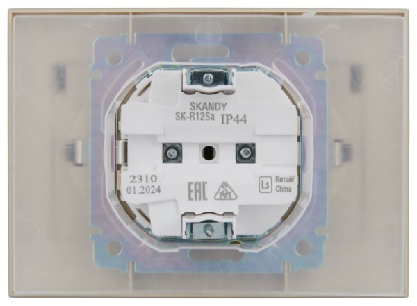 фото Розетка двухместная с заземлением в сборе IEK SK-R26-16-44-K98-F в Ростове-на-Дону