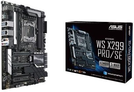 

Материнская плата ATX ASUS WS X299 PRO/SE (LGA2066,X299,8*DDR4(4133),6*SATA 6G RAID,2*M.2,5*PCI-E,7.1CH,2*GLan,5*USB 3.1/Type-C) RTL, WS X299 PRO/SE