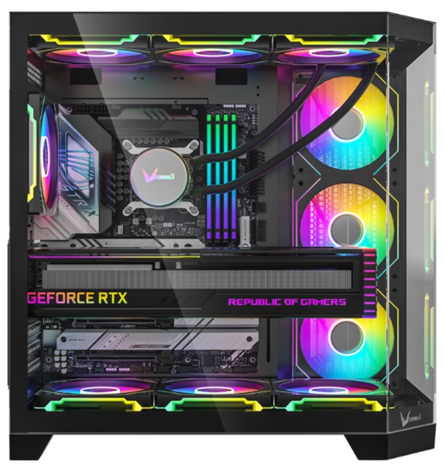 

Корпус ATX Formula V CRYSTAL Z6 FLOE без БП, боковая и фронтальная панель из закалённого стекла, 2*USB 3.0, USB 3.1, CRYSTAL Z6 FLOE