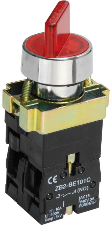 

Переключатель IEK BSW90-BK-2-K04 LAY5-BK2465 2 положения красный NO+NC, BSW90-BK-2-K04