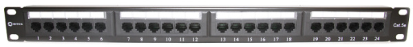 фото Патч-панель 19", 24xRJ45, UTP, Кат. 5е 5bites PPU55-07 в Самаре