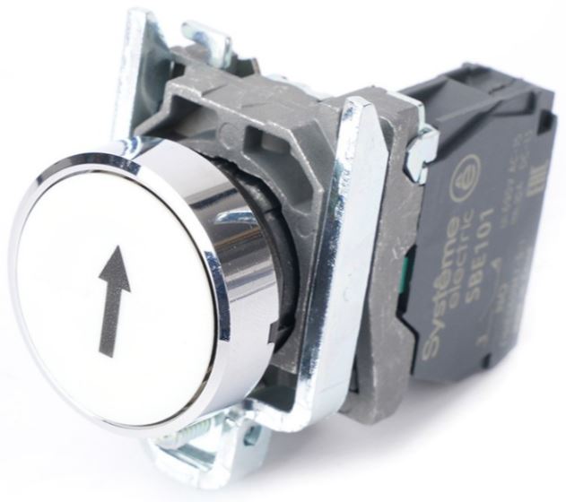 

Кнопка Systeme Electric SB4BA3341 SB4 в сборе модульная 22мм белая металл 1НО с марк "стрелка вверх", SB4BA3341