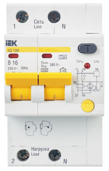 фото Автомат дифференциальный IEK MAD12-2-016-B-030 в Красноярске