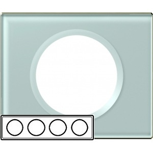 Изображение товара Рамка Legrand Celiane 69314 для электроснабжения 4 поста вертикальная и горизонтальная установка