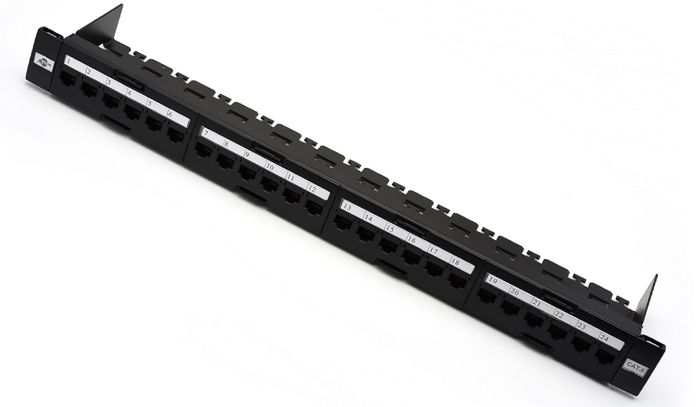 

Патч-панель 19, 24xRJ45, UTP, Кат. 6 Atcom AT2463 1U (Keystone, организатор), AT2463
