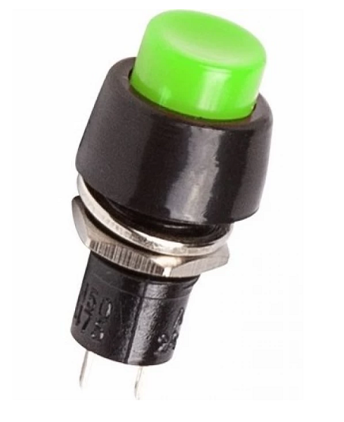 

Выключатель Rexant 36-3073 кнопка 250V 2А (2с) ON-OFF зеленая Micro (PBS-20А), 36-3073