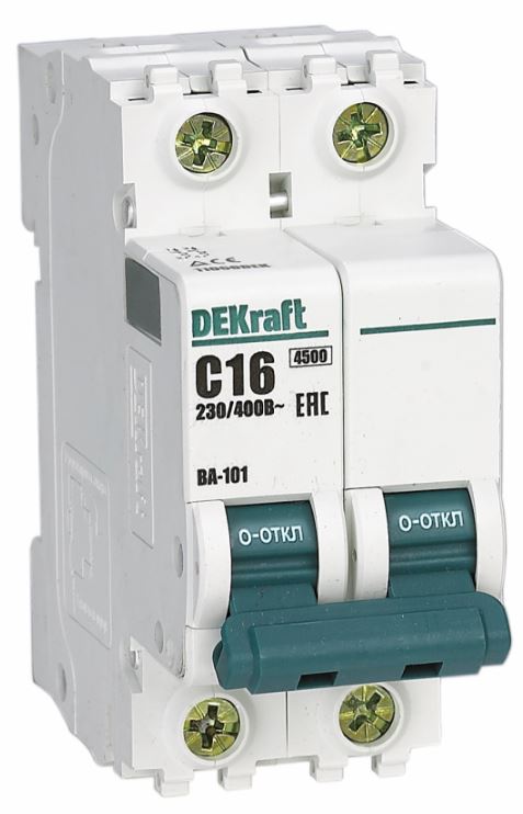 

Автоматический выключатель DEKraft 11214DEK ВА-101 2Р 5А (D) 4,5кА, 11214DEK