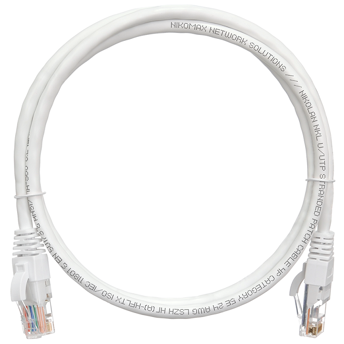 

Кабель патч-корд U/UTP 5e кат. 0.15м. NikoMax NMC-PC4UD55B-001-WT 2хRJ45/8P8C, T568B, Molded, 24AWG (7х0,205мм), BC (чистая медь), PVC нг(А), белый, 0, NMC-PC4UD55B-001-WT