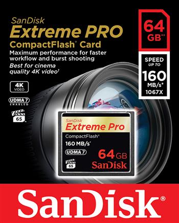 

Карта памяти 64GB SanDisk SDCFXPS-064G-X46 Extreme Pro 160MB/s, SDCFXPS-064G-X46