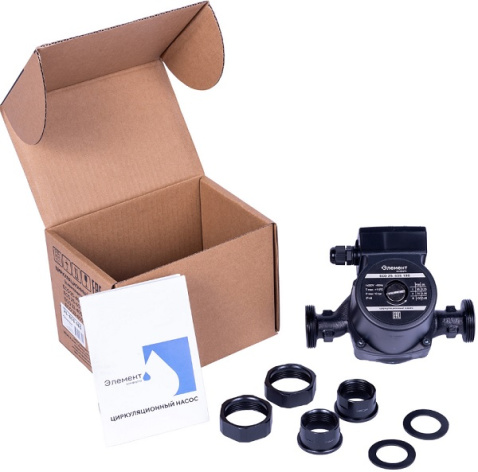 фото Насос циркуляционный Элемент Комфорта ECO 25-40S 180 (с комплектом гаек) в Екатеринбурге