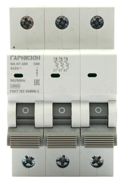 фото Автоматический выключатель  Гарнизон CB-47100-3-80-10-C