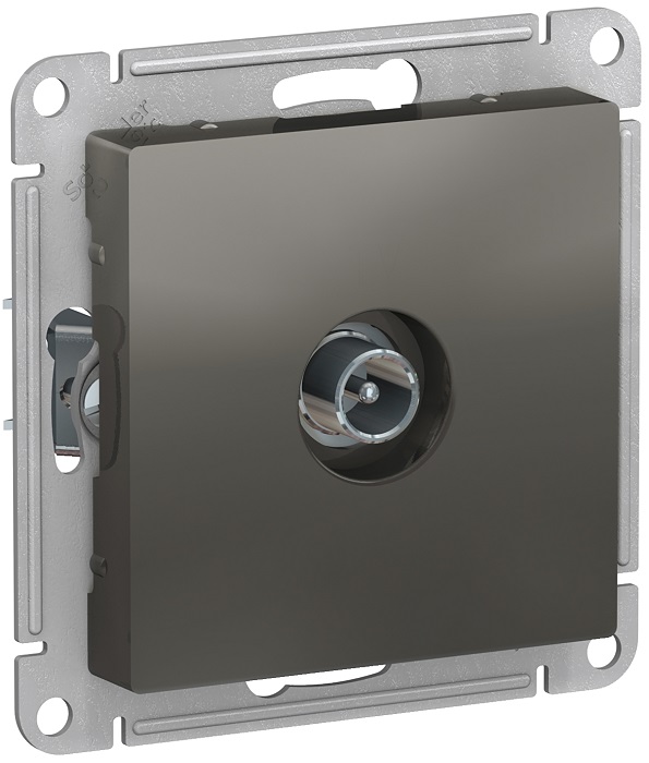 

Розетка Schneider Electric ATN000992 AtlasDesign, TV, проходная 4DB, механизм, сталь, ATN000992