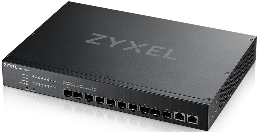 

Коммутатор управляемый ZYXEL Smart L2+ XS1930-12F-ZZ0101F Smart L2+, NebulaFlex, rack 19", 10xSFP+, 2*RJ-45: 1/2,5/5/10G, автономное/облачное управлен, Smart L2+