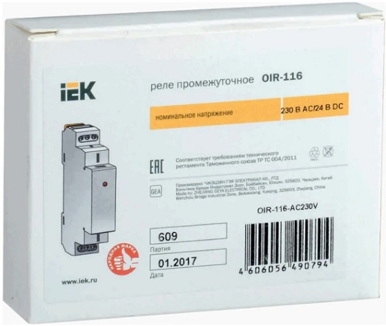 фото Реле промежуточное IEK OIR-116-AC230V в Красноярске