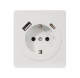 фото Розетка с заземлением с 2 USB  KRANZ KR-78-0704-1 в Уфе