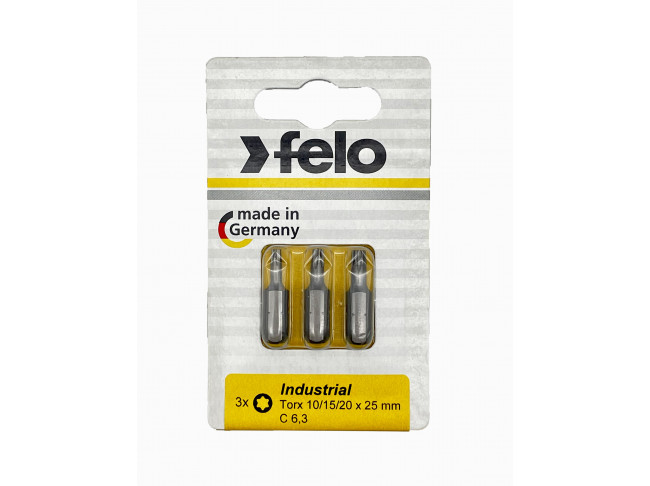 

Бита Felo 02693116 TX10/TX15/TX20 25мм, серия Industrial, 3 шт в блистере, 02693116