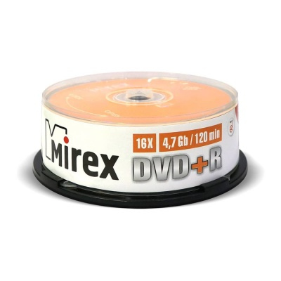 Изображение товара Диск DVD+R Mirex 202509 4.7ГБ 16x 12см для записи и хранения данных
