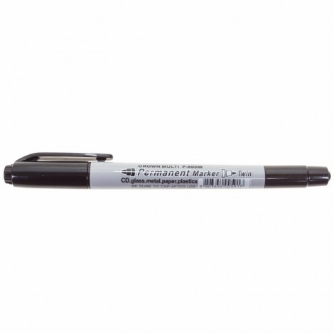 

Маркер Rexant 08-8401 перманентный двухсторонний Crown Multi Marker Twin 2 мм/1 мм, черный, пулевидный, 08-8401