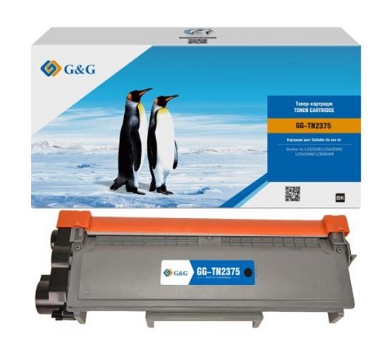 

Картридж G&G GG-TN2375 черный (2600стр.) для Brother HL-L2300DR/L2340DWR/L2360DNR/L2365DWR, GG-TN2375