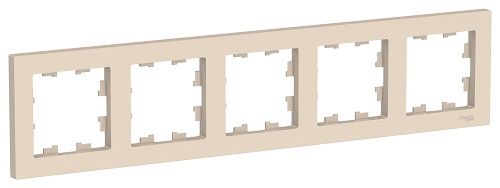 

Рамка Schneider Electric ATN000205 AtlasDesign, 5-постовая, универсальная, бежевая, ATN000205