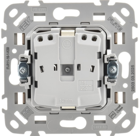 фото Розетка с заземлением  IEK FI-R11-16-1-K59
