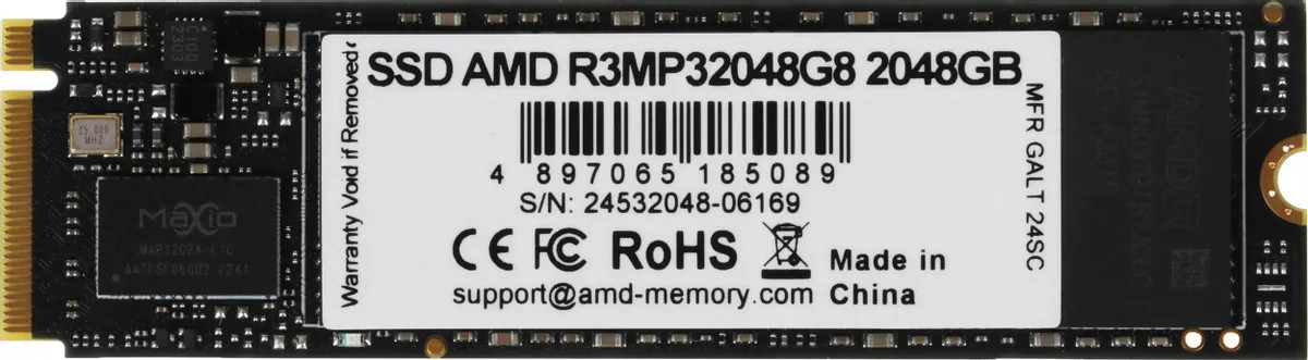 

Накопитель SSD M.2 2280 AMD R3MP32048G8 2TB, 3100/3500MB/s, R3MP32048G8