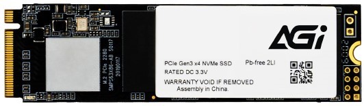 

Накопитель SSD M.2 2280 AGI AGI512G16AI198 AI198 512GB PCI-E 3.0 x4 3D TLC 2500/1750MB/s IOPS 182K/247K MTBF 1.6M 250TBW, AGI512G16AI198