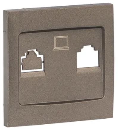 

Накладка розетки компьютерной EKF ESK02-L-035-60 Валенсия RJ-45 2-местная графит, ESK02-L-035-60