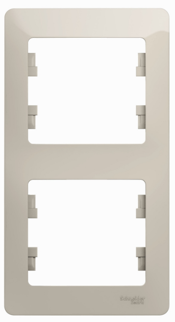 

Рамка Schneider Electric GSL000906 Glossa 2-ая, вертикальная, молочная, GSL000906