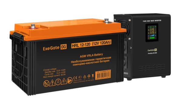 

Комплект Exegate FineSine SX-500.LCD.AVR.2SH EX296511RUS ИБП EX295995RUS + батарея 120Aч EX285657RUS 1шт (инвертор, синус, для котла, настенный) 500VA, FineSine SX-500.LCD.AVR.2SH
