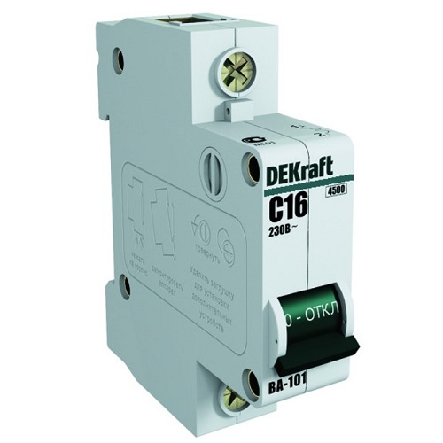 

Автоматический выключатель DEKraft 11106DEK ВА-101 1Р 40А (D) 4,5кА, 11106DEK