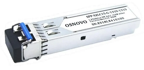 

Модуль OSNOVO SFP-S2LC15-G-1310-1310 2хLC, одном., 1.25Гбит/с, 20км, SFP-S2LC15-G-1310-1310