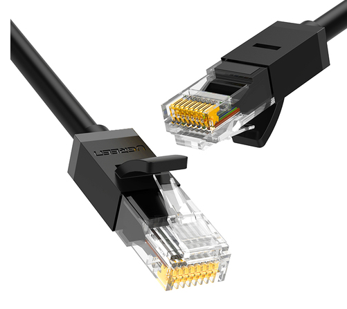 

Кабель UGREEN NW102 20160_ сетевой, Cat 6 8-Core U/UTP Ethernet, 2м, черный, NW102