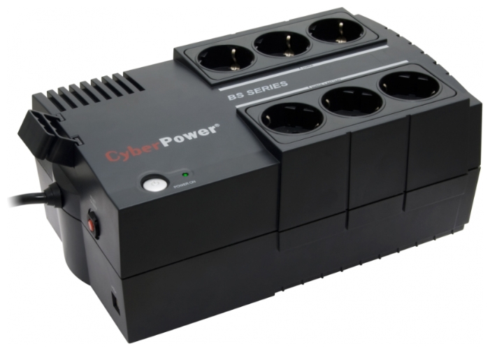

Источник бесперебойного питания CyberPower BS450E line-interactive, 450VA/270W, 6*EURO, BS450E