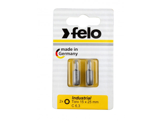 

Бита Felo 02615036 Torx 15X25, серия Industrial, 2 шт в блистере, 02615036