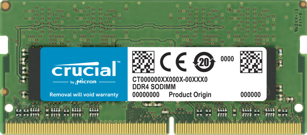 

Модуль памяти SODIMM DDR4 32GB Crucial CT32G4SFD832A PC4-25600 3200MHz CL22 260pin 1.2V, CT32G4SFD832A